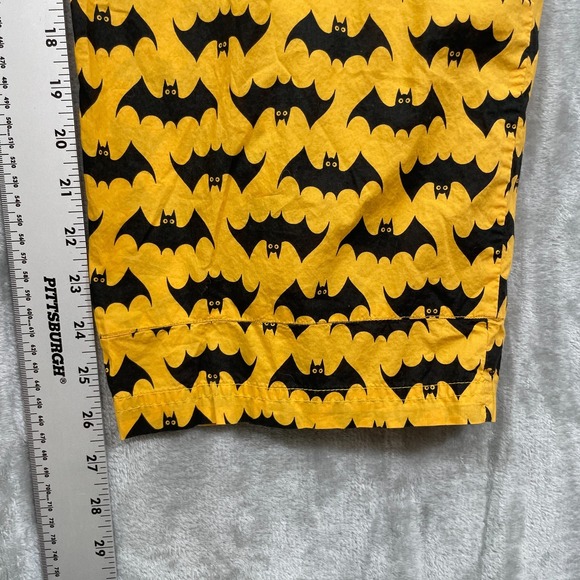 Hanna Andersson Women's XL Pima Cotton PJ Bottoms Orange Bats Pats w/Pockets - Picture 7 of 7